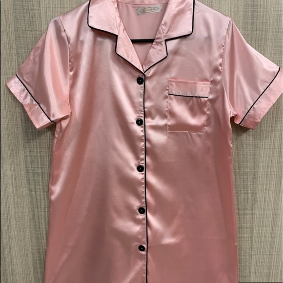 Korean Style Silk Dress Sleepwear - Picture 3 of 4